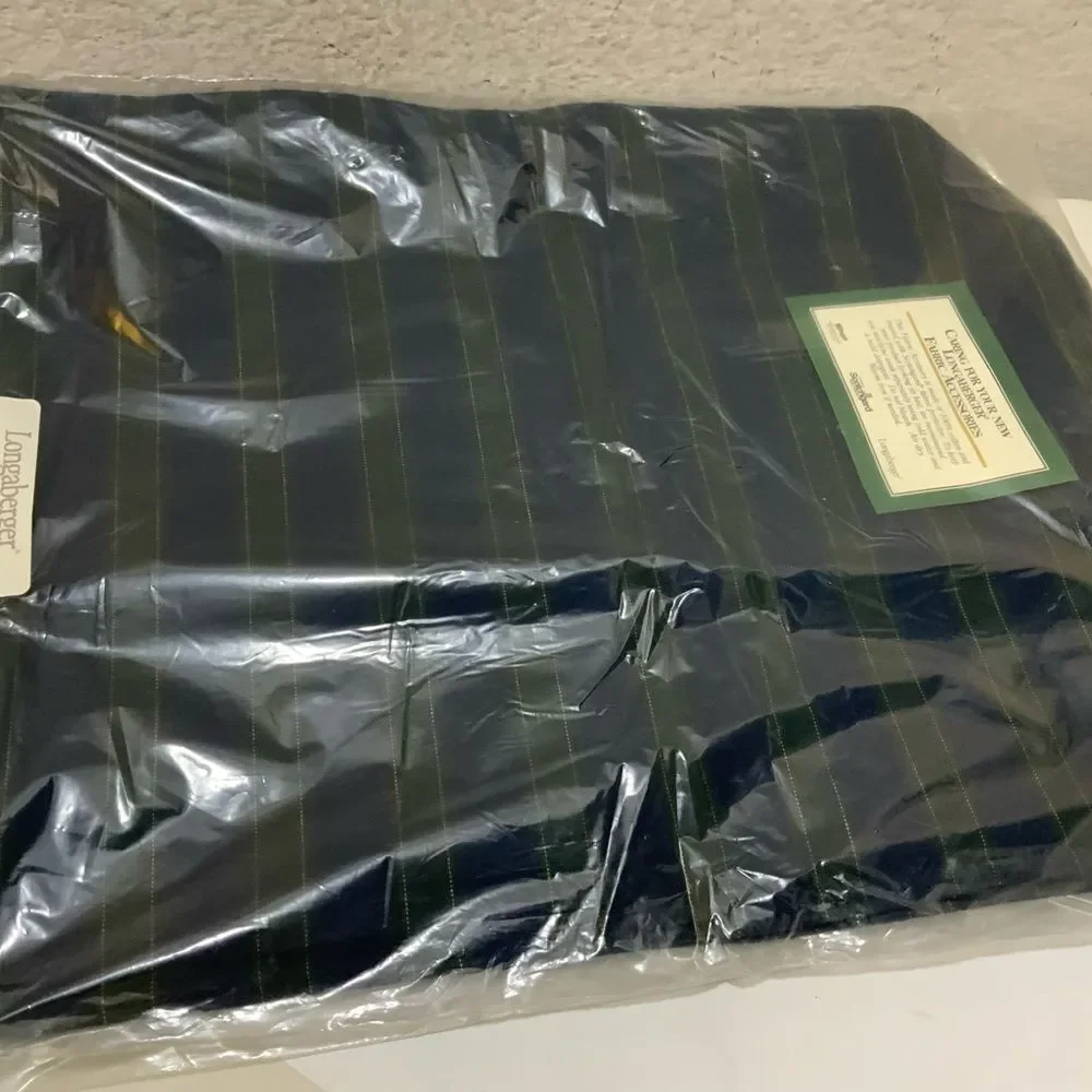 NWT Longaberger 2 PK Placemats Fabric  13” X 19” membership stripe set of 2